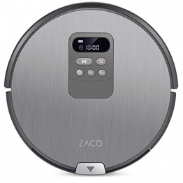 ZACO V80 Saugroboter mit Wischfunktion, intelligente Navigation, automatischer Staubsauger Roboter, 2in1 nass Wischen oder Staubsaugen, für Hartböden, Fallschutz, mit Ladestation, ideal für Tierhaare - 1